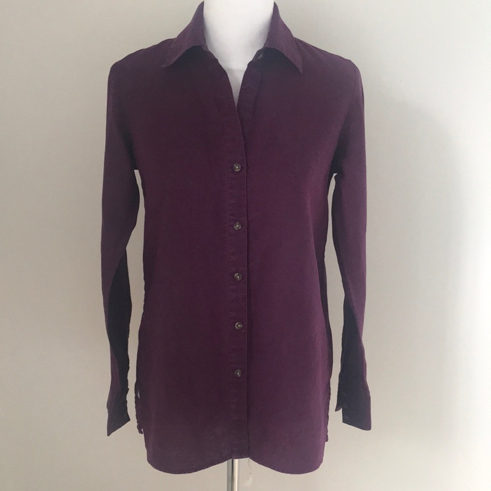 Kate Hill Linen Button Down sz XS